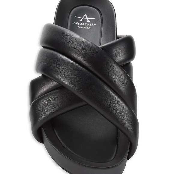 Aquatalia Shoes - Aquatalia Black Platform Slide Sandals